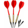 Shigjeta darts Best Sporting Soft Tip, set me 3 copë, maja plastike, të kuqe