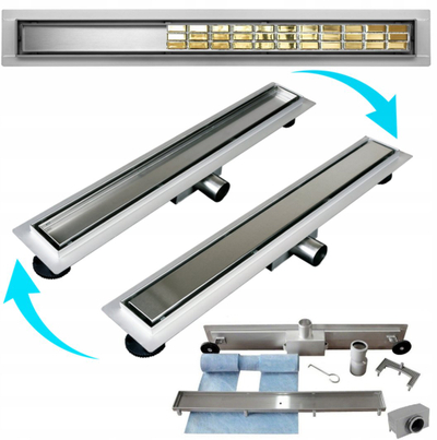 Kanal kullimi linear Hydroland L-600, 60 cm, çelik inox, argjend