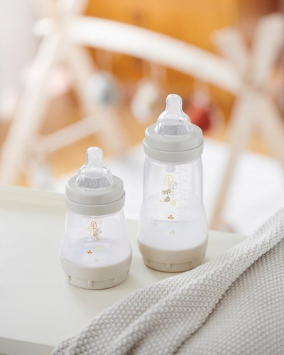 Bиберон MAM Perfect Start, 130 ml, анти колик, Sealife розева