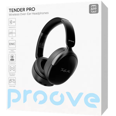 Kufje wireless Proove Tender Pro, me aplikacion, të zeza