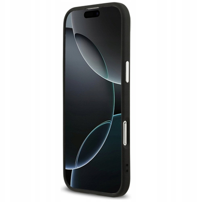Maskë telefoni Karl Lagerfeld Leather MagSafe, për iPhone 17 Pro, lëkurë, e zezë