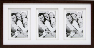 Рамка за фотографии Deknudt S65KQ3, 3x фото 10x15 cm, дрво, природна боја