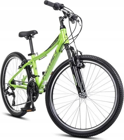 Biçikletë malore Romet Rambler 24, Shimano 21 marsh, rrota 24", jeshile
