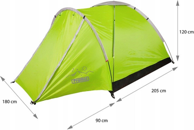 Çadër kampingu Promis Alpenair Pro, 3 persona, verandë, jeshile