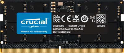 Memorie RAM Crucial CT16G48C40S5, 16GB, DDR5 SO DIMM, 4800MHz