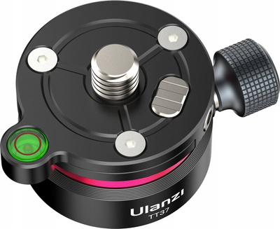 Bazë niveluese mini për tripod Ulanzi TT37, 5 kg, 94 g, e zezë e kuqe
