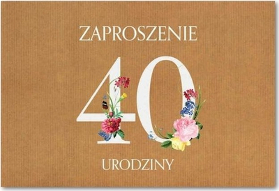 Ftesa për ditëlindje Trend ZT38, 40 vjeç, set me 10 copë, me shumë ngjyra