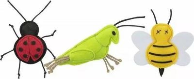 Lodër per mace Trixie Insect, set me insekte, material felt, shumëngjyrëshe