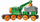 Vagon lodër BRIO World 33698 Clever Crane, me vinç magnetik, dru FSC, portokalli jeshile