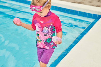 Syze noti për fëmijë Speedo Kids Biofuse Mask, 2–6 vjeç, lente të tejdukshme, rozë