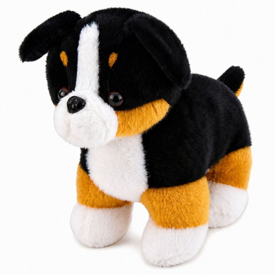 Lodër pelushi qen LeanToys Bernese, 30x30 cm, shumë i butë, shumëngjyrësh