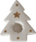 Mbajtëse qirinjsh Boltze Home, porcelan, në formë bredhi, e bardhë