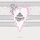Kartolinë Clear Creations Swarovski Square CL0225, pa tekst, me zarf, e bardhë