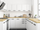 Set kuzhine Topeshop Kitchen Furniture Set 200, 200 cm, dekor lisi artisan, e bardhë