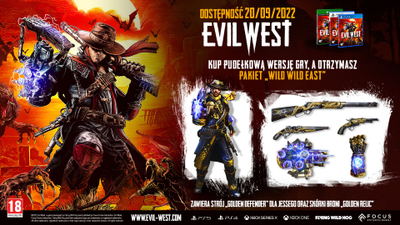 Loja PS4 Evil West, aksion aventurë, Blu ray, shumëngjyrëshe