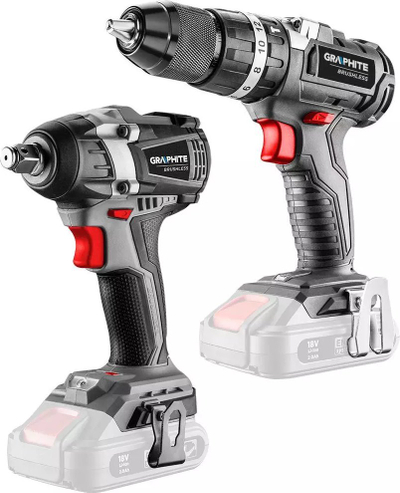 Set veglash elektrike Graphite 58GS003, 2 pjesë, pa furça, pa kabllo