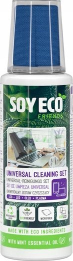 Set për pastrim ekrani Soy Eco Universal Cleaning Set, pastrues 100 ml, leckë mikrofibër 20x20 cm
