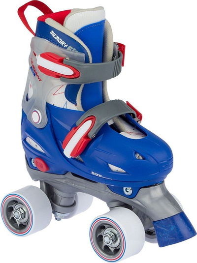 Patina me rrota Nijdam Junior 52SD, hardboot të rregullueshme, për kalamaj, blu