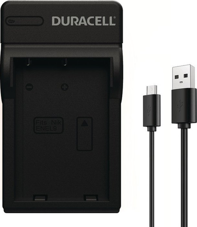 Karikues për kamer Nikon Duracell DR9900 EN EL9, USB, i zi