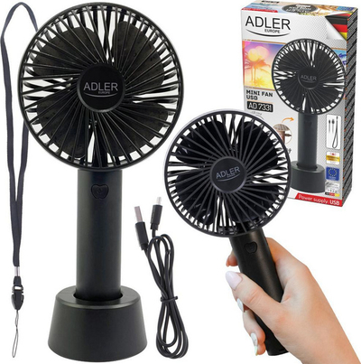 Flladitëse USB Adler Mini 9cm / 3.5 ”. e zezë