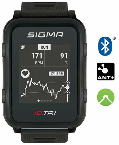 Orë sportive Sigma iD.TRI, e zezë