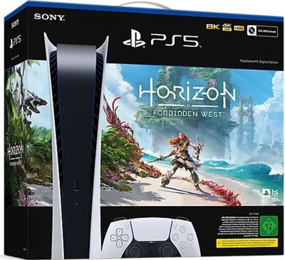 Konsolë lojrash Sony PlayStation 5 Digital Edition, 4K, 825GB SSD, bardh e zi
