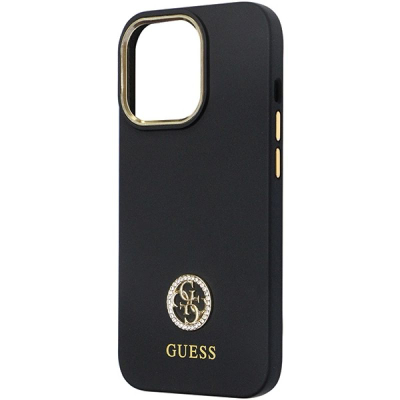 Mbrojtëse telefoni Guess GUHCP13XM4DGPK, për iPhone 13 Pro Max 6.7", silikoni, e zezë