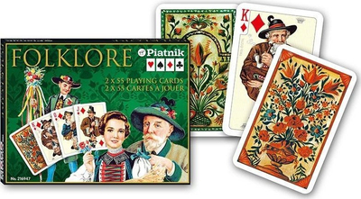 Lojë letra PIATNIK Lux Folklore Cards, set me 2 tufa, format standard
