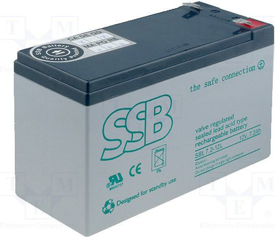 Bateri SSB, 12 V, 7.2 Ah