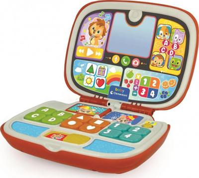 Laptop lodër Clementoni Kacperek Little Computer, edukativ për shkronja dhe numra, me drita dhe tinguj, shumëngjyrësh