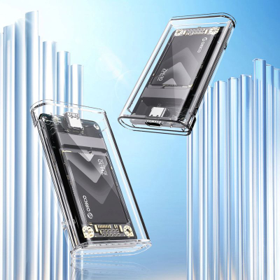 Kuti e jashtme SSD Orico TC10-MS, mSATA, USB-C 3.2 5Gb/s, transparente