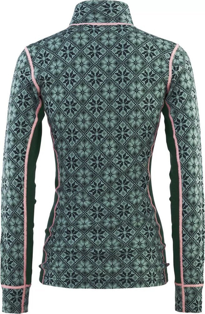 Bluzë termike për goca Kari Traa Rose Half Zip, me mëngë të gjata, masa M, jeshile