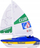 Varkë lodër Jokomisiada Colorful Sailboat ZA5234, me bateri, për ujë, shumëngjyrëshe