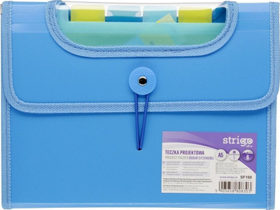 Dosje organizuese Strigo Vfile Binder A5, 6 ndarje, plastike, blu
