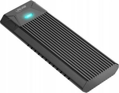 Надворешно куќиште за SSD INLINE M.2, USB 3.2 Gen 2 10 Gbit/s, NVMe и SATA, црно