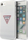 Kapak telefoni Guess Hard Case Triangle Logo, për iPhone SE 8 7, plastik, i bardhë me shkëlqim