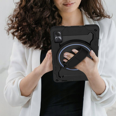 Mbulesë tablet Tech-protect SOLID360 për Xiaomi Redmi Pad SE 11", me stand dhe rrip dore, e zezë