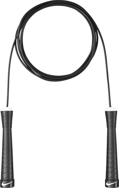 Litar kërcimi Nike Fundamental Speed Rope N1000487-027, i rregullueshëm, për stërvitje kardio, ngjyrë e zezë