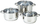 Set tenxoresh Maestro MR-2020-6M, 6 pjesë, tigan dhe tenxhere, argjendtë