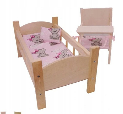Kukull bebe Adar 565128, 45cm, me zë polonisht, me rroba rozë