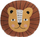 Jastëk dekorativ për kalamaj Home Styling Collection Lion, pambuk, 35 x 40 cm, shumëngjyrësh