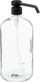 Dozator xheli dushi 5five Simply Smart Glass, 1L, qelq transparent, pa ngjyrë