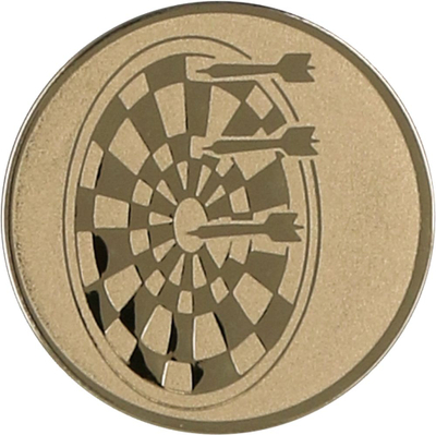 Emblemë alumini për medalje Tryumf D2-A21, shigjeta, 50 mm, e artë