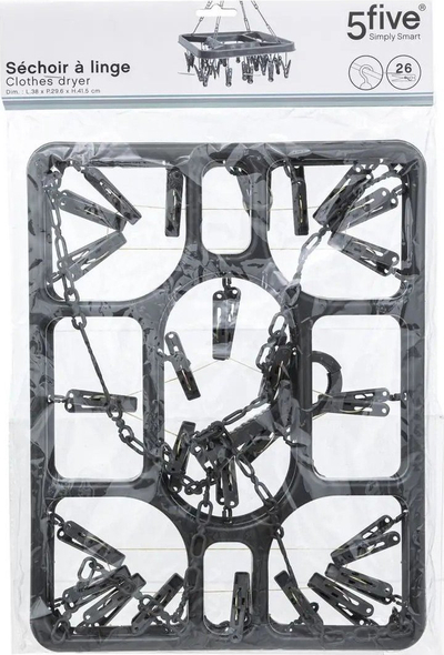 Tharëse varëse drejtkëndore për rroba, plastike, 39x32cm, rozë