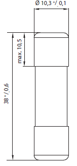 Siguresë cilindrike Eti-Polam CH10x38, 13A, PV, 10x38mm (002625137)