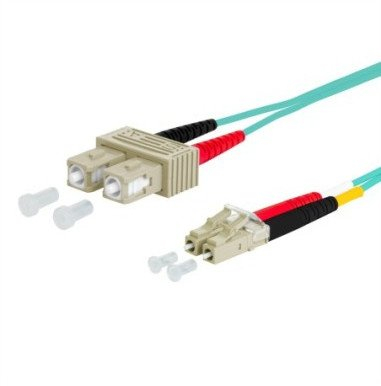 Kabllo optik Metz Connect OpDAT SC-D LC-D OM3, 7m, LSOH, jeshile