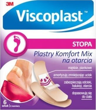 Fasho ngjitëse kundra fërkimit Sila Viscoplast Comfort, set miks 6 copë, elastike, ngjyrë neutrale