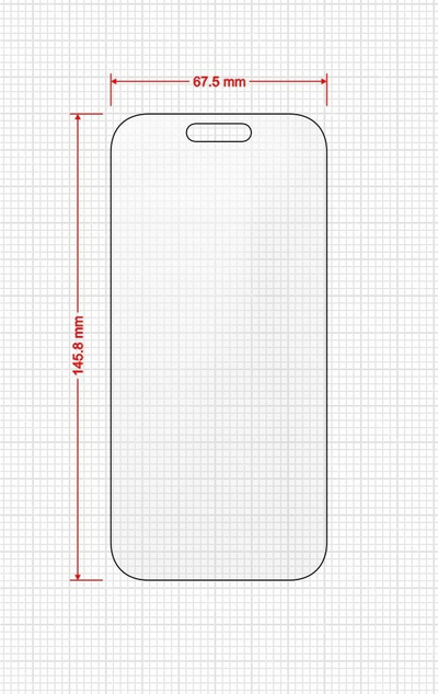 Заштитна фолија за екран Grizz MatteScreen Easy за Apple iPhone 16 Pro, 2 парчиња, против отпечатоци од прсти, транспарентна