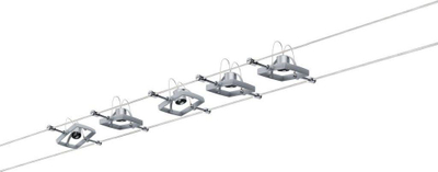 Set drite me kabllo Paulmann MacII 94133, GU5.3, 50W LED, krom mat