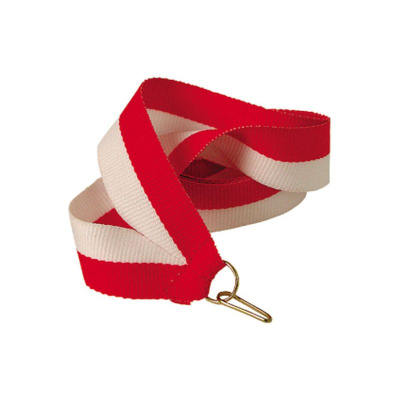 Shirit dekorativ Ribbon, 11 mm, i bardh me të kuqe